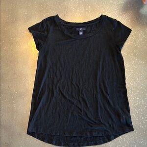 Women's Black Short Sleeve Top
